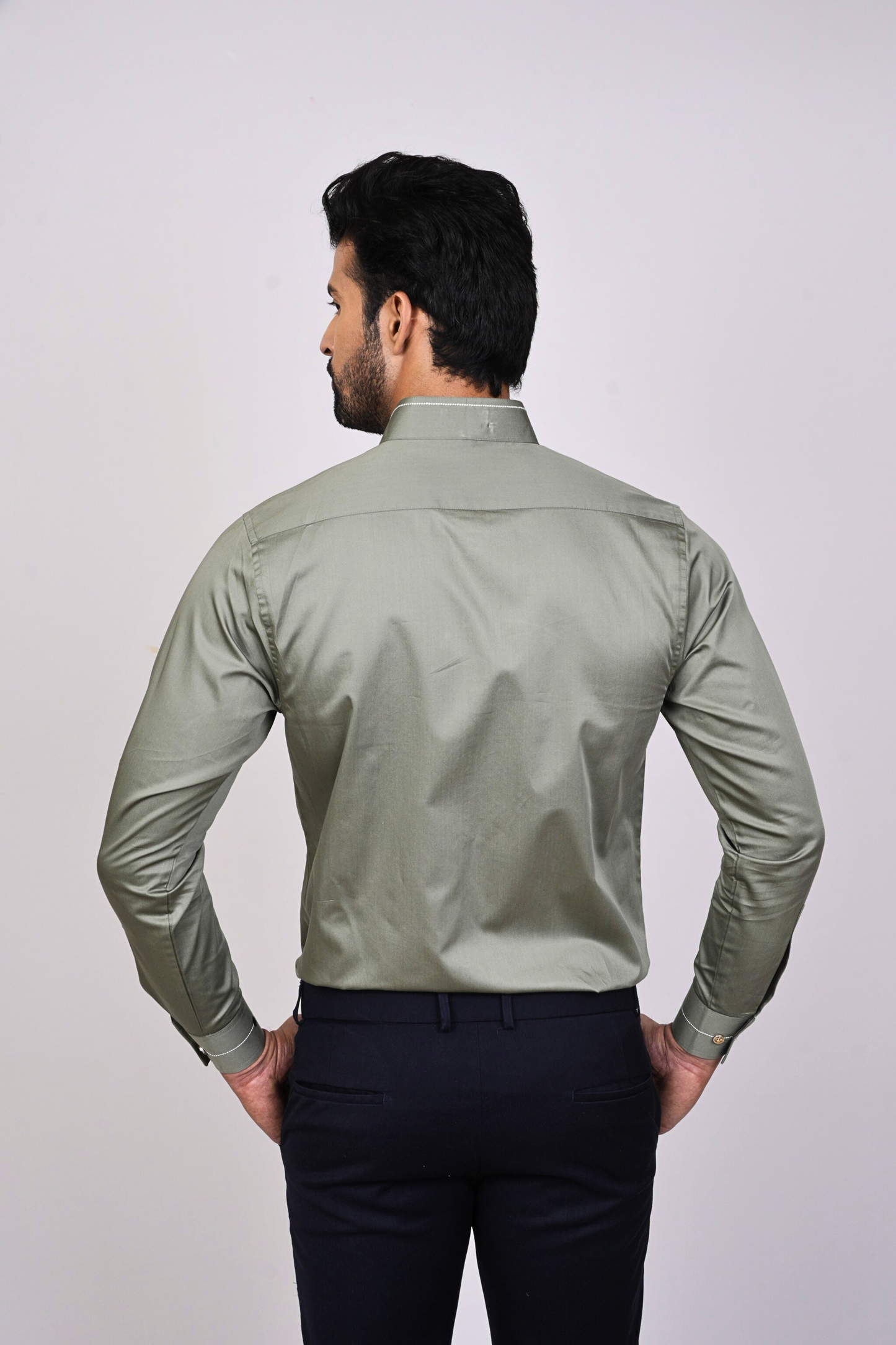 Olive Green Shirt-Men