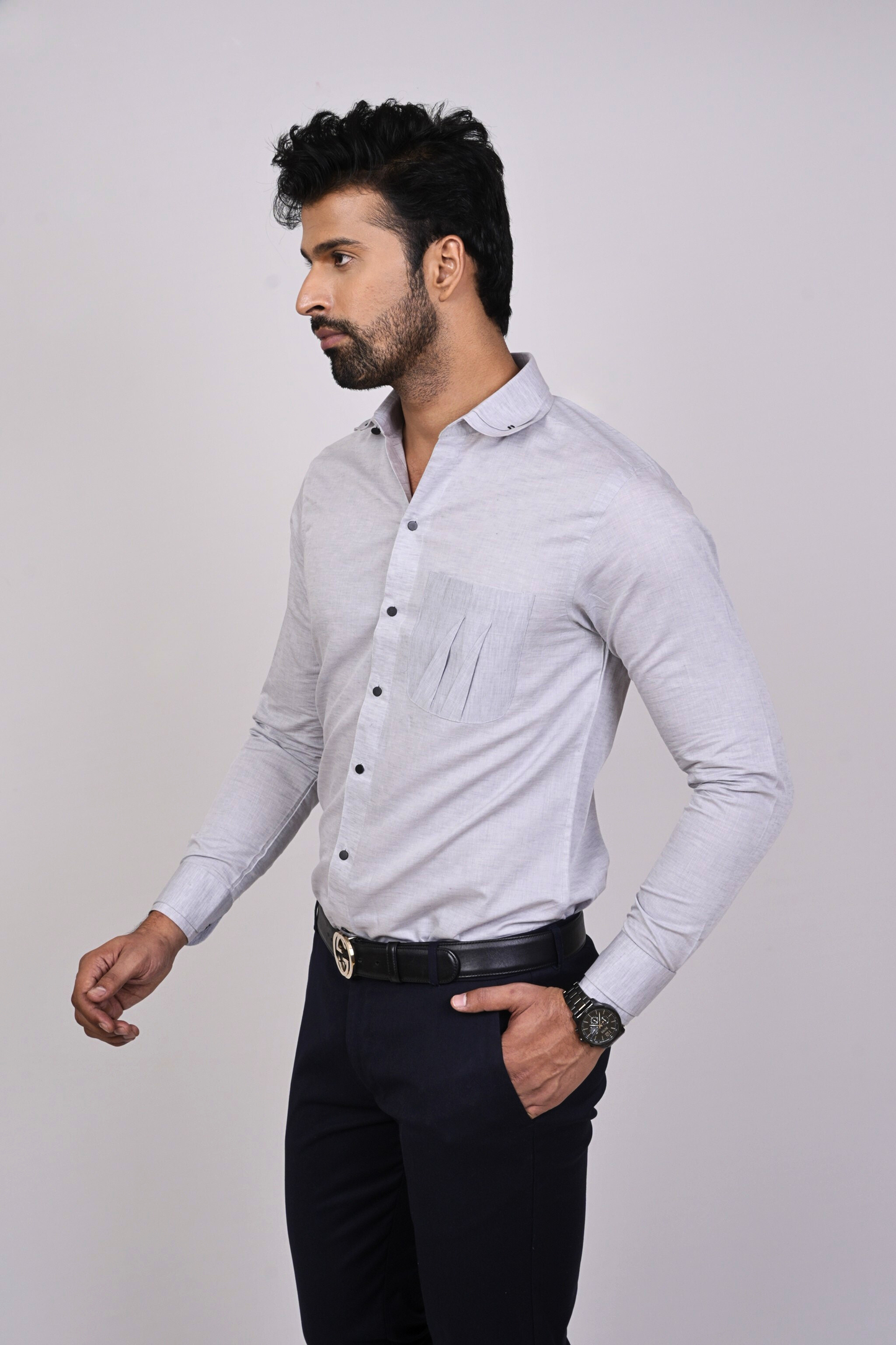Grey Shirt Men