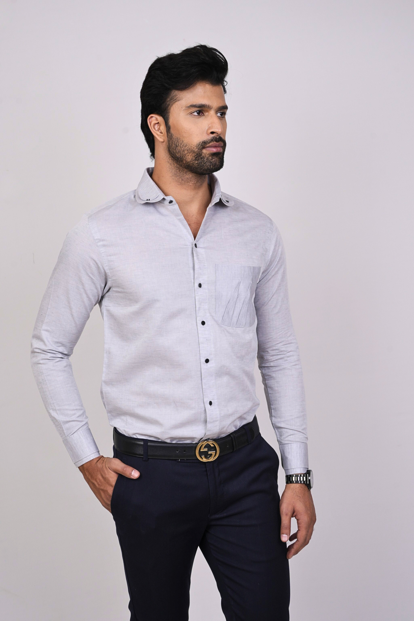 Grey Shirt Men