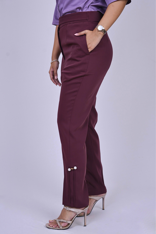 Cheery red formal-pant