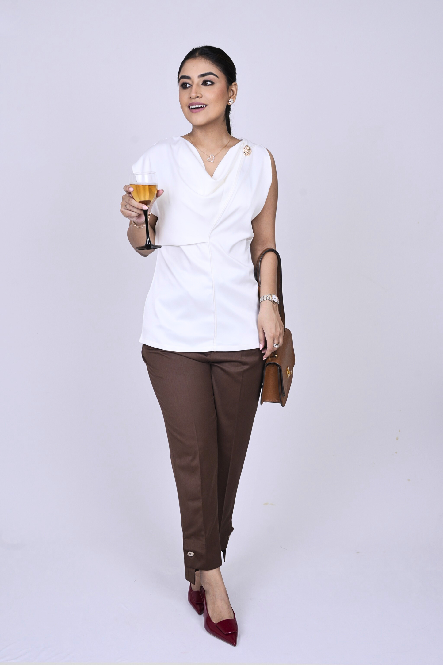 Elegance white Top-Women