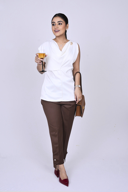 Elegance white Top-Women