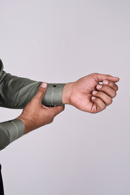 Olive Green Shirt-Men