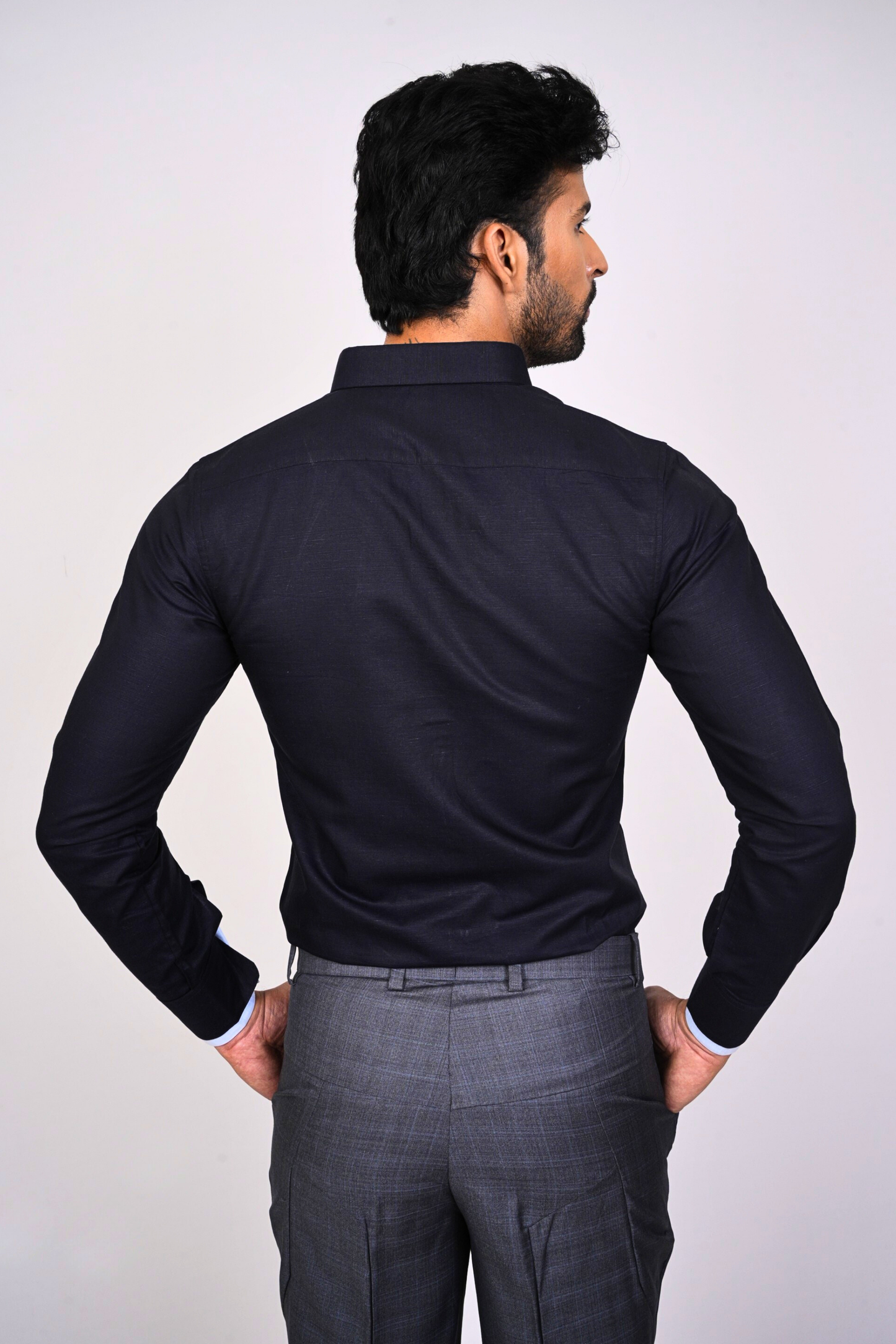Navy Blue Shirt-Men