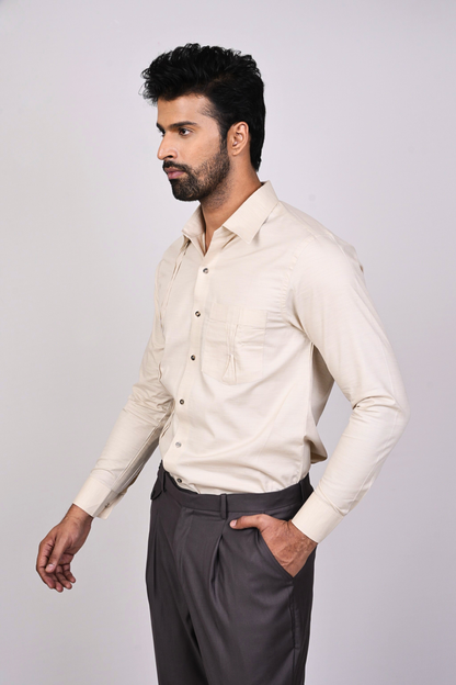 Cream Shirt-Men