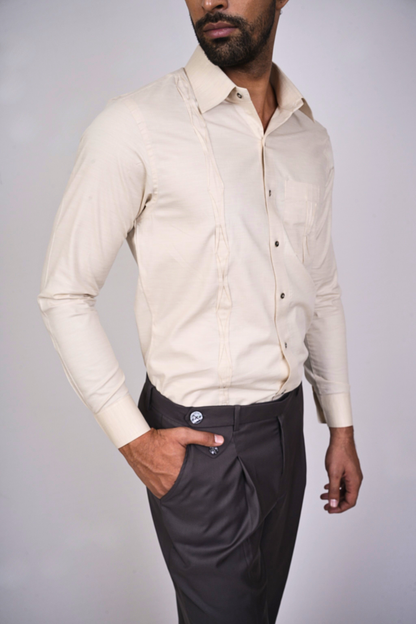 Cream Shirt-Men